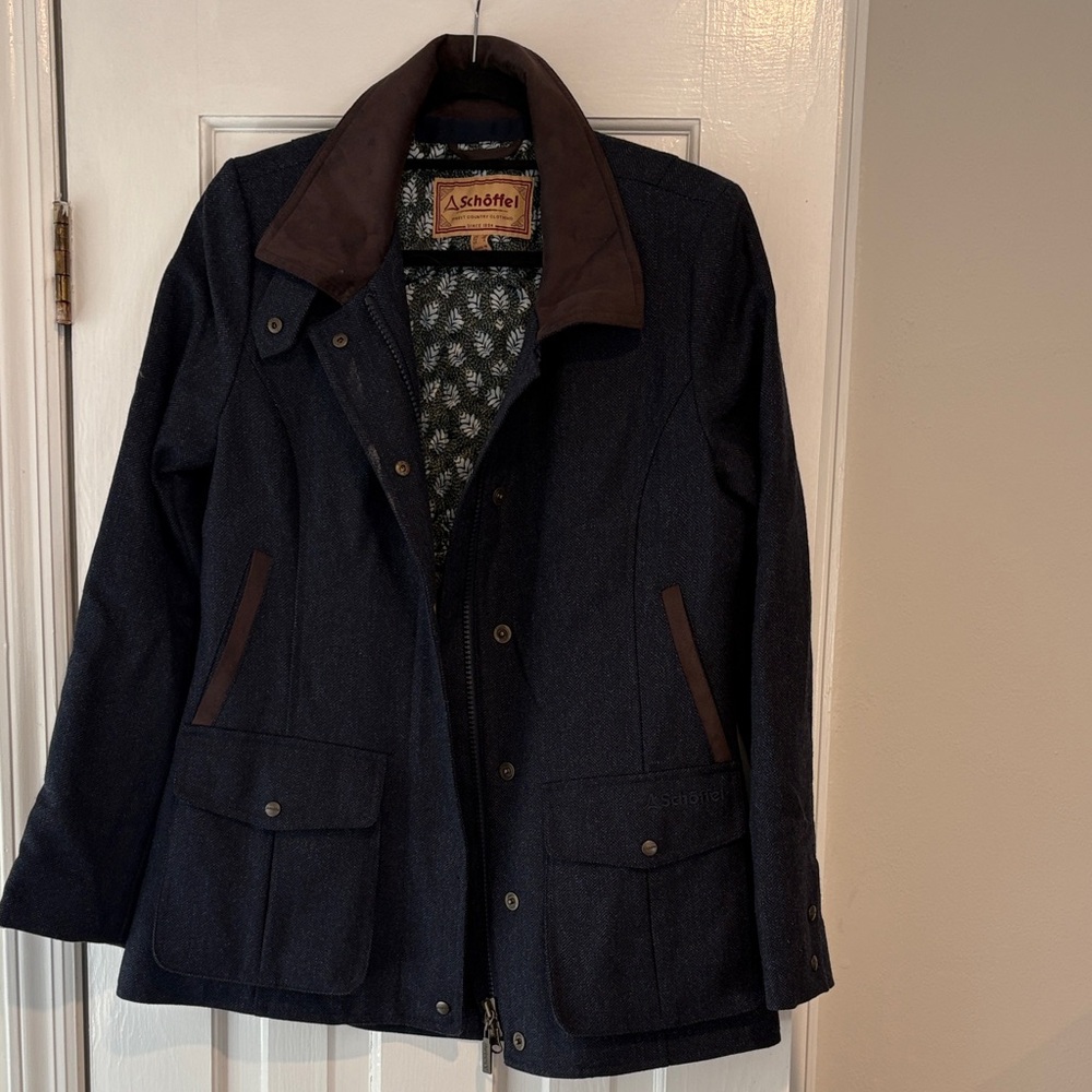 Schoffel Women's Navy Wool-Blend Field Jacket